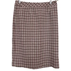 Chadwick's Of Boston Wool Straight Skirt Houndstooth Sz 10 T  Classic  Academia